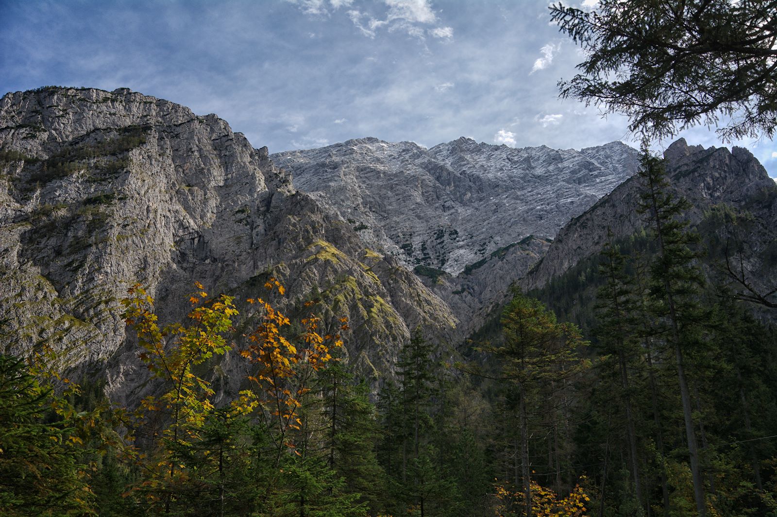 Blick auf Watzmann vom Wimbachtal aus