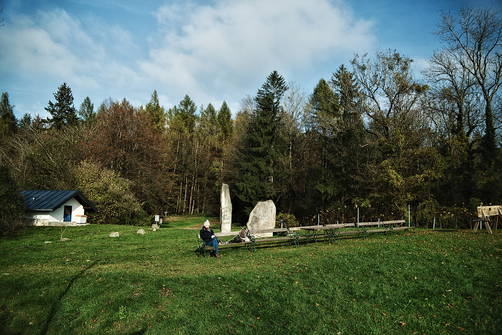 Sonnenterrasse am Schlossberg Friedburg im Herbst