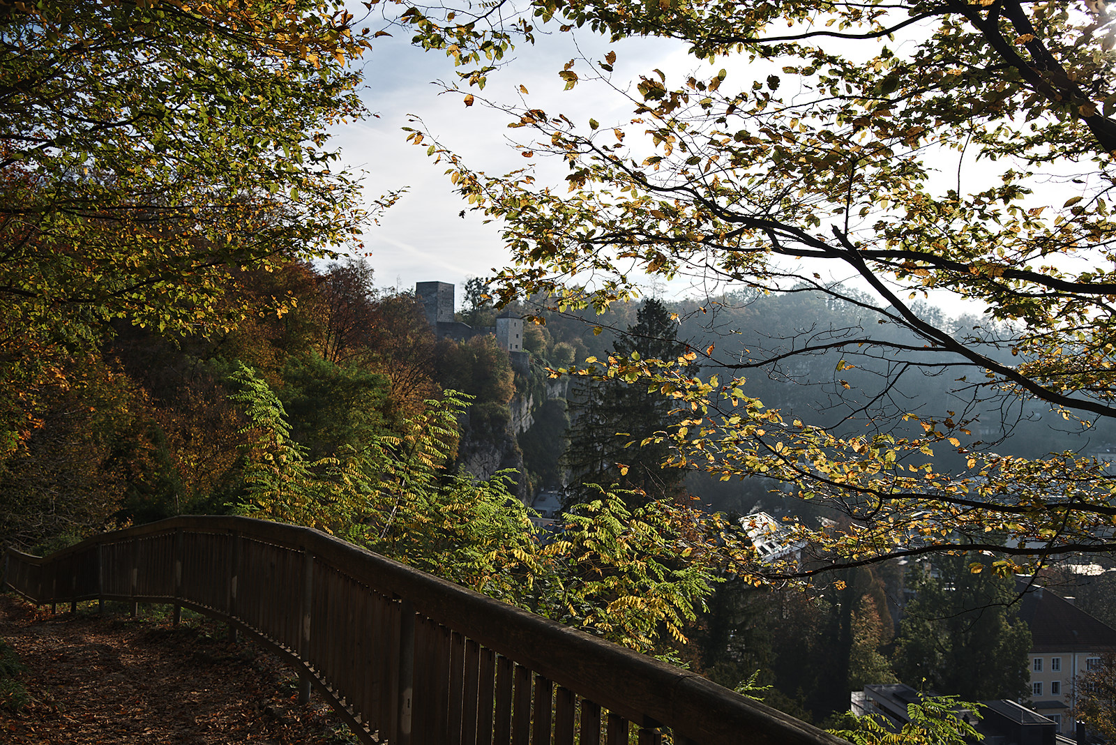 Blick vom Panoramaweg in Richtung Bürgerwehr