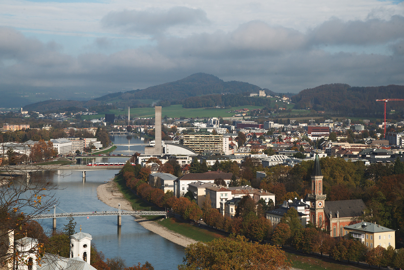 Ausblick vom Altstadtblick nach Norden mit Maria Plain im Hintergrund